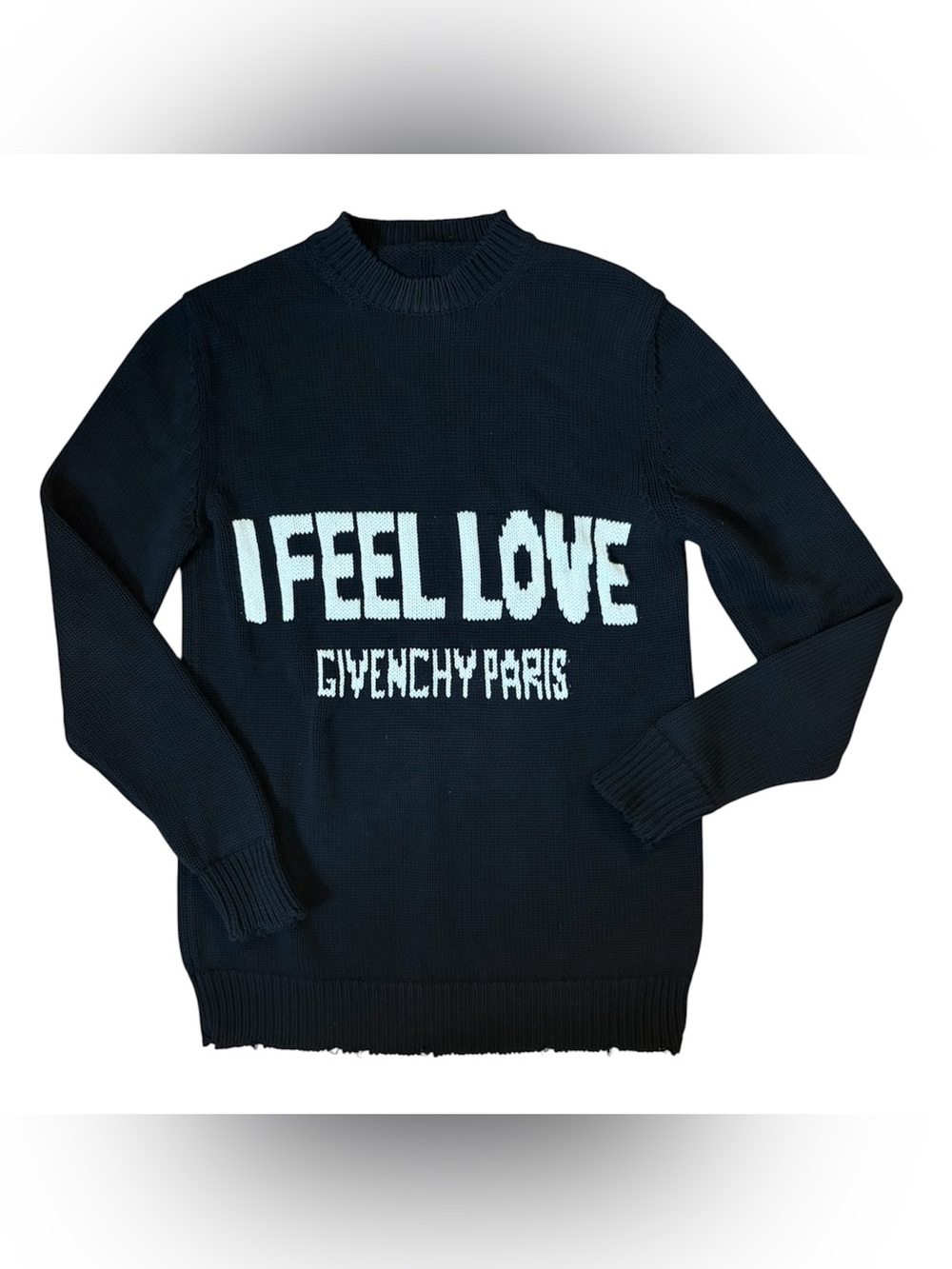 Givenchy "I Feel Love" intarsia sweater